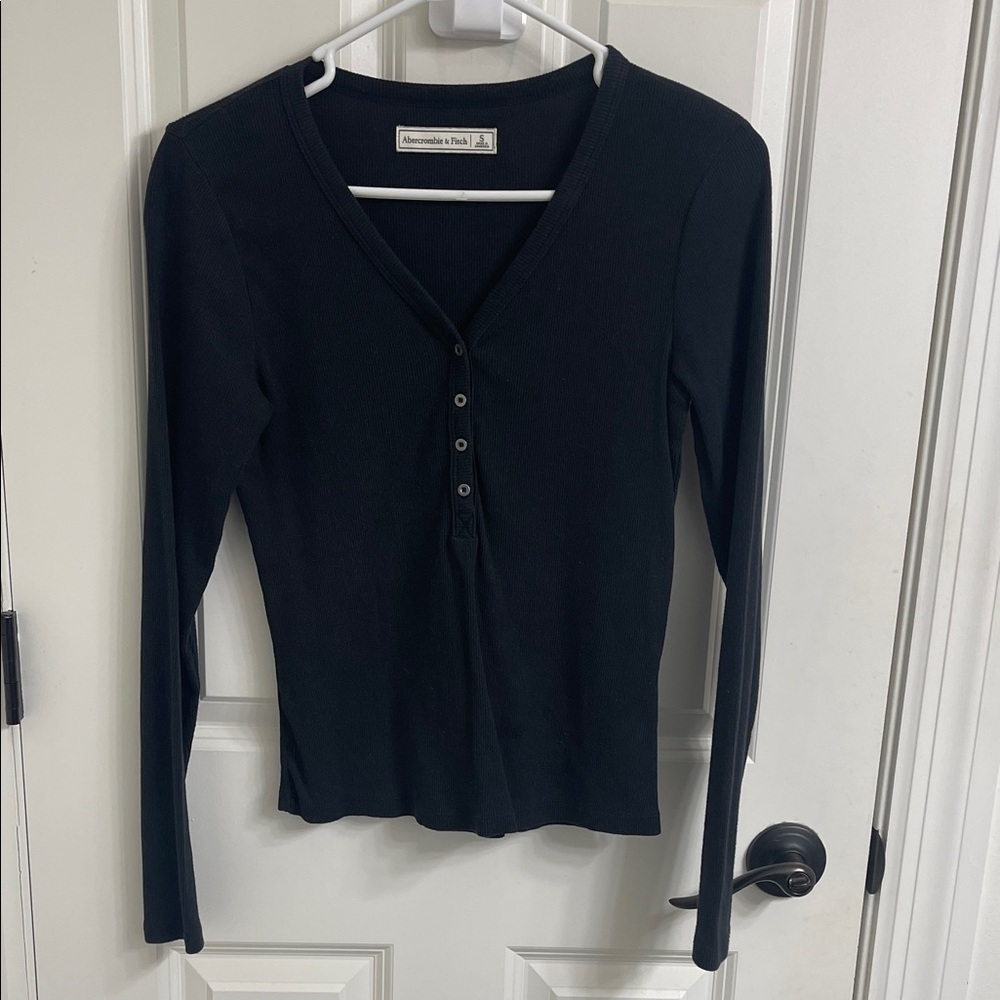Abercrombie & Fitch Black Long Sleeve Top